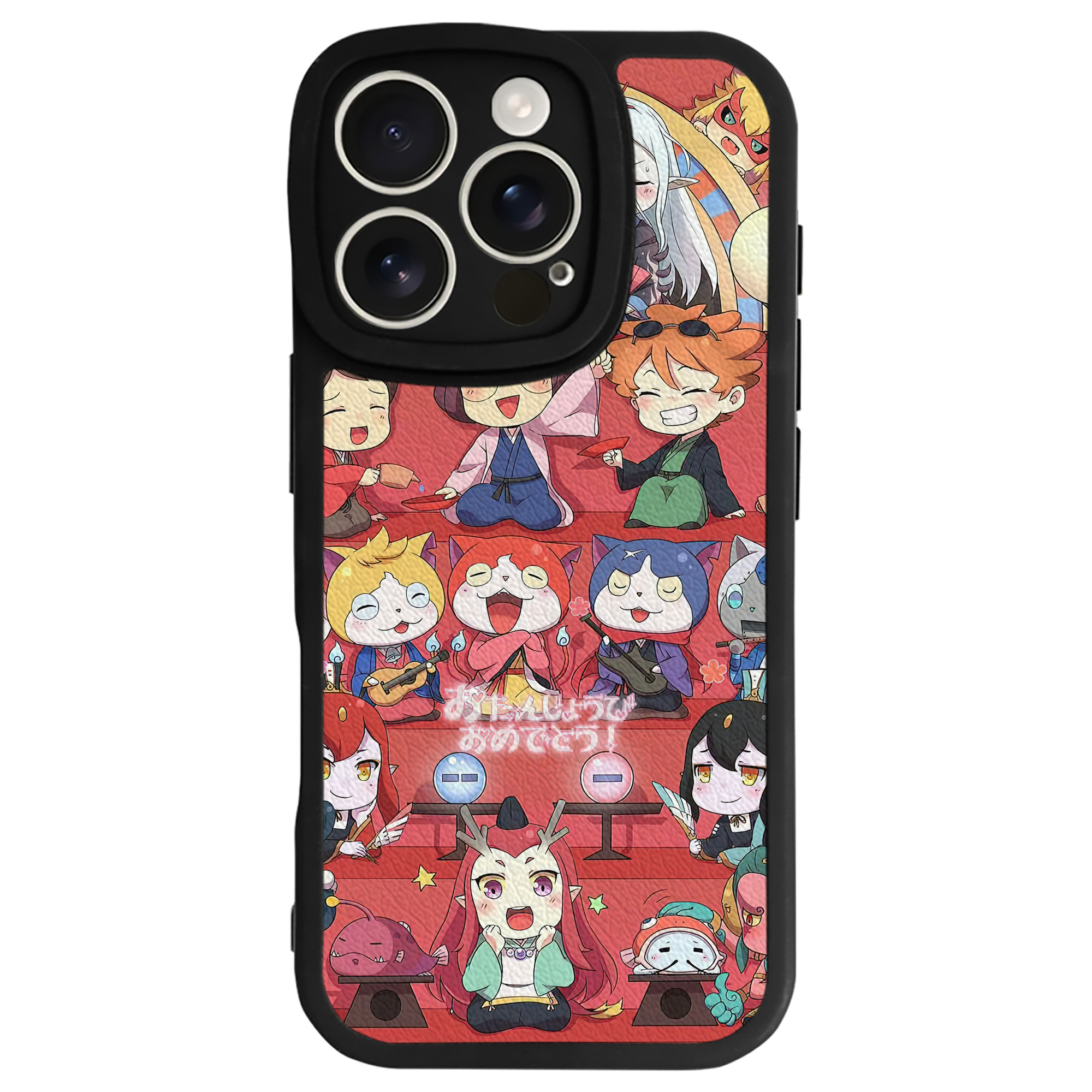 （画像用） 妖怪ウォッチ Yo-kai Watch 【iPhone 16シリーズ対応】シリコンスマホケース（レザー調） 材質：シリコン